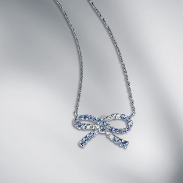 Multicolored Sapphire Pendant With Chain - Image 2