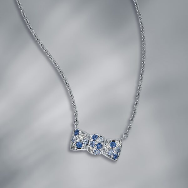 Multicolored Sapphire Pendant With Chain