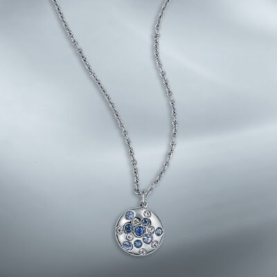 Multicolored SChainapphire Pendant With