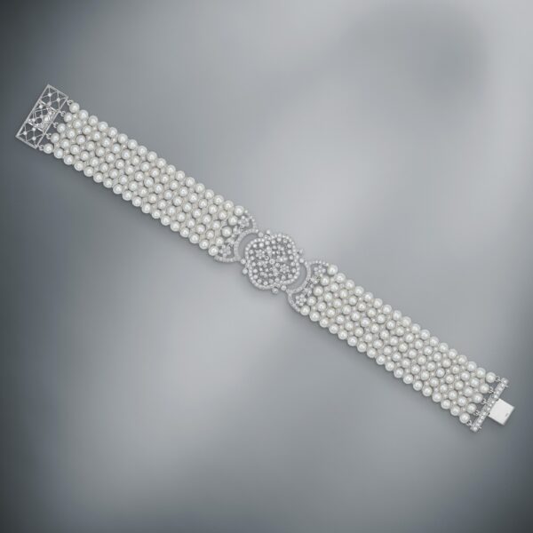 Diamond & Pearl Bracelet