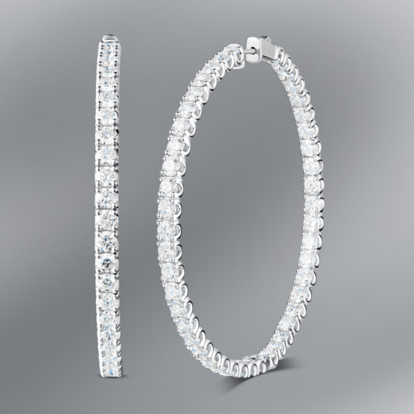 Diamond “Hoops” Earrings - Image 2