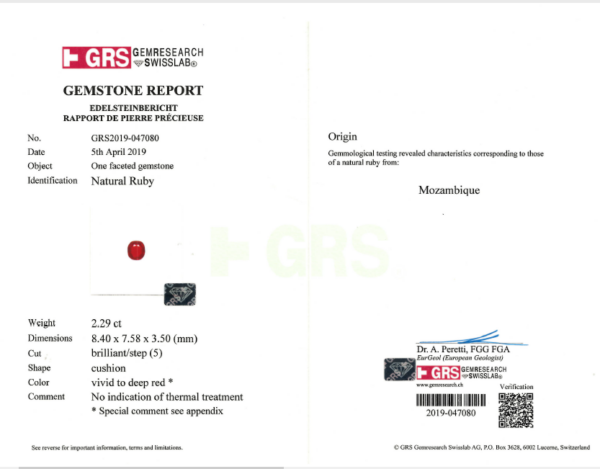 Natural Mozambique Ruby & Diamond Ring - Image 2