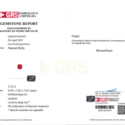 Natural Mozambique Ruby & Diamond Ring