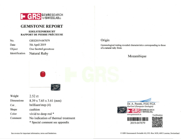 Natural Mozambique Ruby & Diamond Ring - Image 2