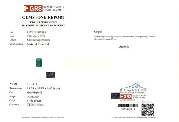 Diamond Ring Set with Natural Zambian Emerald - Image 4