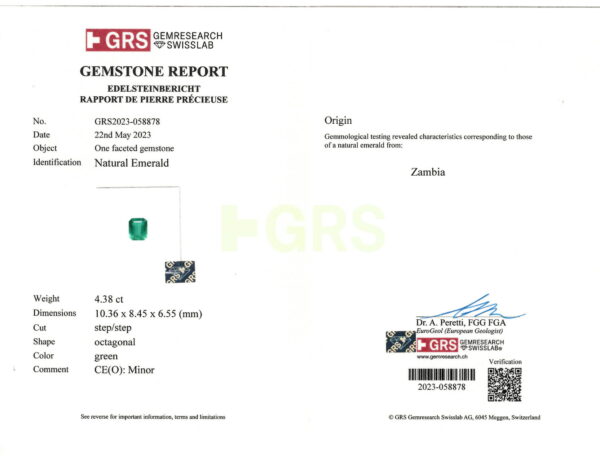 Diamond Ring Set with Natural Zambian Emerald - Image 3