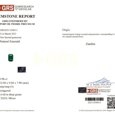 Diamond Ring Set With Natural Zambian Emerald