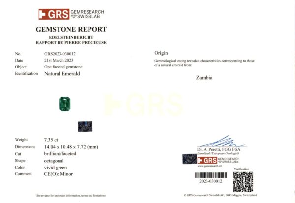 Diamond Ring Set With Natural Zambian Emerald - Image 4