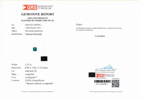 Diamond Ring set with Colombian Emerald - Image 4