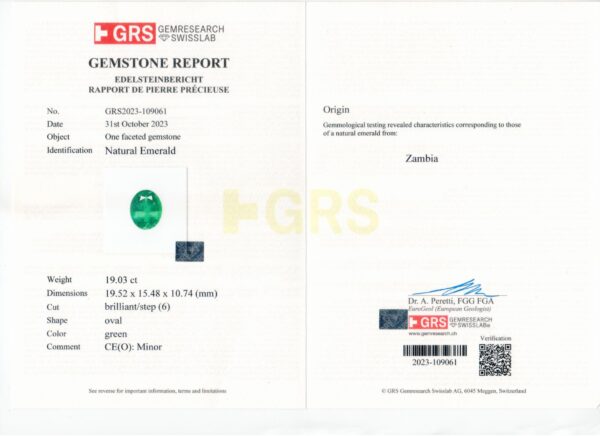 Diamond Ring Set with Oval Emerald - Image 2