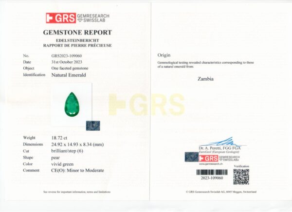 Diamond Ring Set with Teardrop Emerald - Image 3