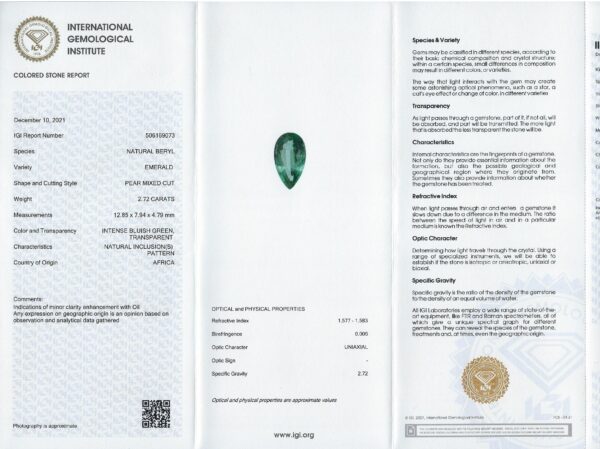 Diamond Ring Set With Zambian Emerald - Image 2