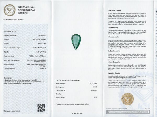 Diamond Ring Set With Zambian Emerald - Image 3