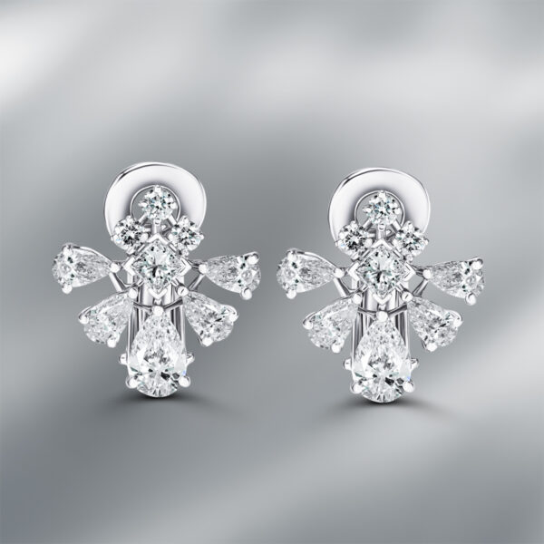 Diamond "Cluster" Earrings - Image 2