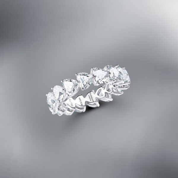 Diamond Eternity Heart Shape Band