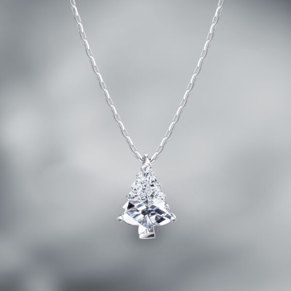 Diamond X Mas Tree Pendant With Chain