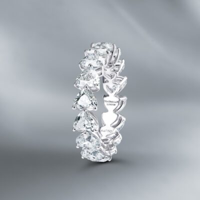 Diamond Eternity Heart Shape Band