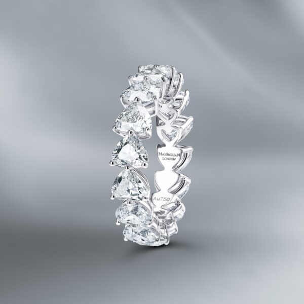 Diamond Eternity Heart Shape Band - Image 2