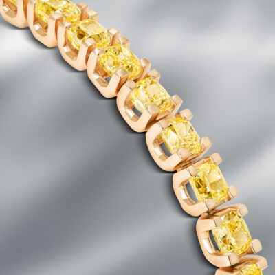 Fancy Yellow Diamond Bracelet Set in 18K Yellow Gold