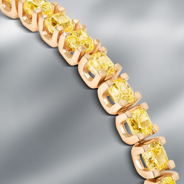 Fancy Yellow Diamond Bracelet Set in 18K Yellow Gold - Image 2