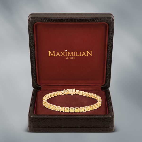 Fancy Yellow Diamond Bracelet Set in 18K Yellow Gold - Image 3