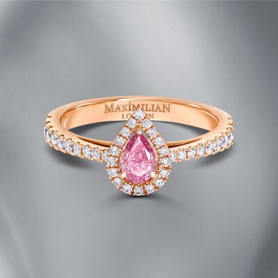 Natural Fancy Intense Pink – Purple Diamond Ring