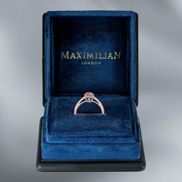 Natural Fancy Intense Pink – Purple Diamond Ring - Image 3