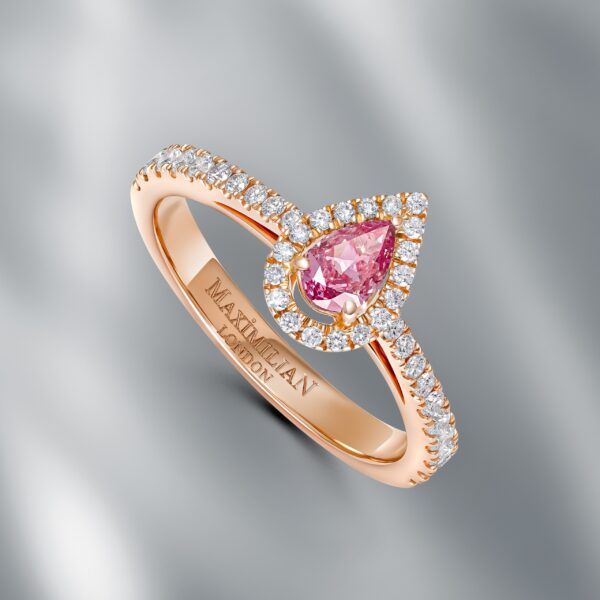Natural Fancy Intense Pink – Purple Diamond Ring