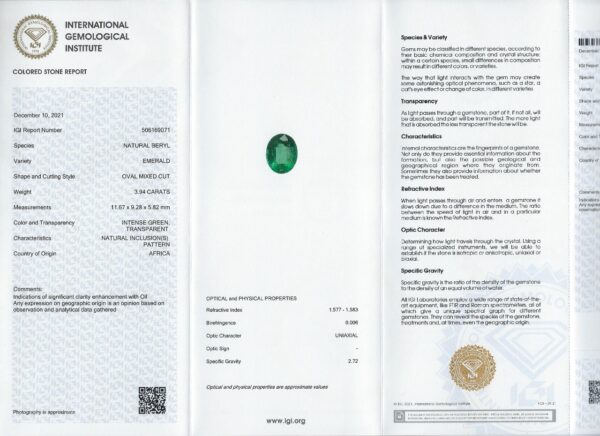 Diamond Earrings Set With Zambian Emeralds - Image 2