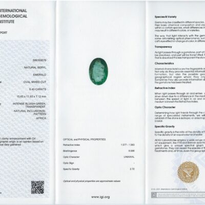 Diamond Ring Set With Zambian Emerald