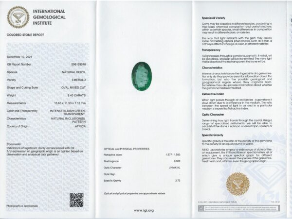 Diamond Ring Set With Zambian Emerald - Image 2